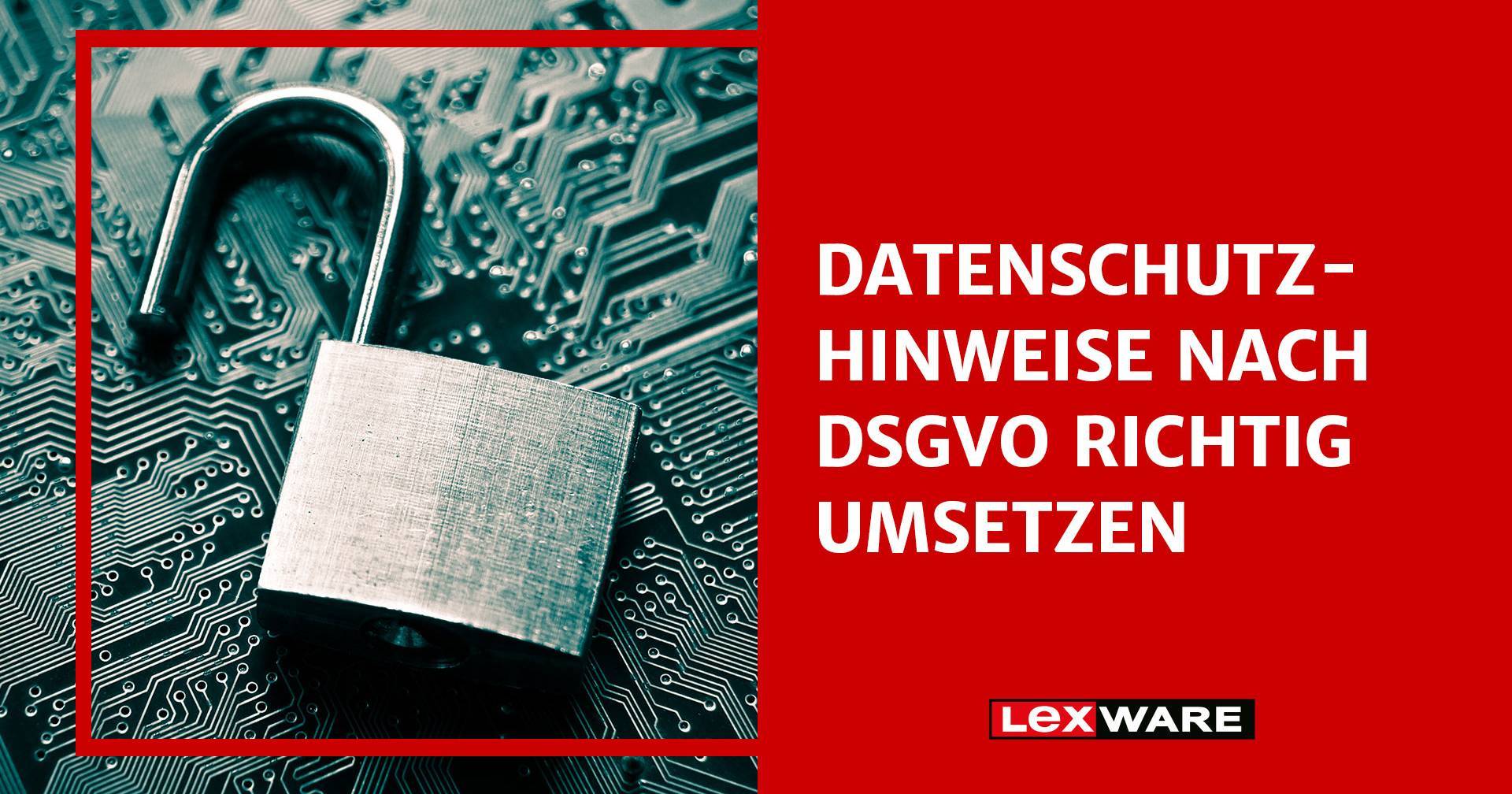 Datenschutzhinweise Nach DSGVO Richtig Umsetzen | Lexware